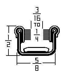 96" Window Channel, Flexible Pile Lining