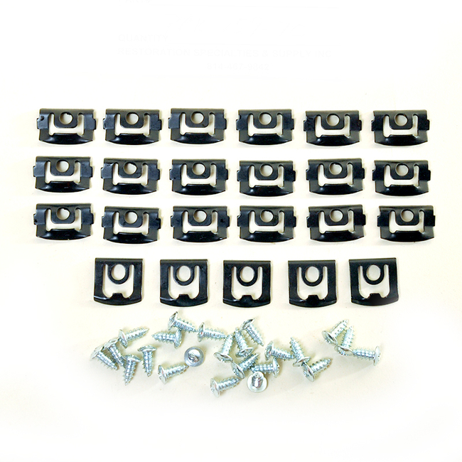 1970-1976 Dodge Dart, Demon/Sport, Duster 2 Door Hardtop 23 Piece Windshield Clip Kit