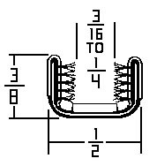 Window Channel – " Rigid Pile Lining / Rubber Cover Channel