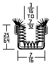 Window Channel – 96" Rigid Polypropylene Pile Lining Uncovered Channel