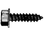 Hex Tapping Screw 5/16 x 7/8 Black Oxide "Ba"