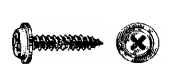 Washer Head Screw 8 x 3/8 Chrome Phillips